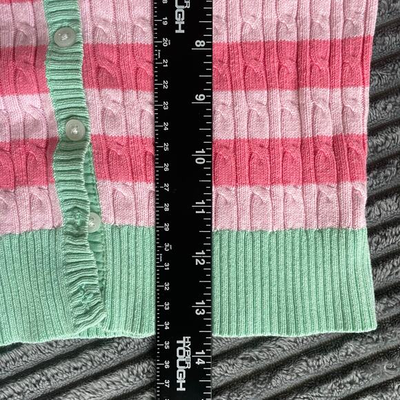 Old Navy Cherokee Girls XS Sweater Bundle Pink Green Button Down Long Sleeve - 2 - Picture 5 of 10
